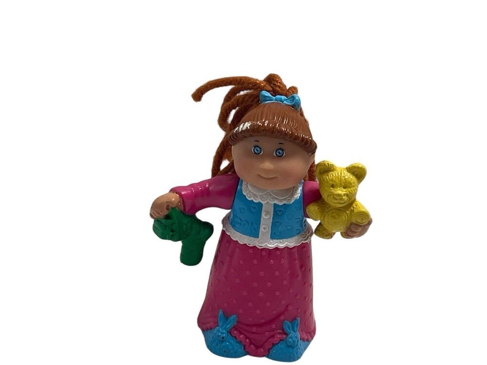 1992 Cabbage Patch Kids Doll CPK Christmas Stocking Bear Pajamas Figure, 3.5”
